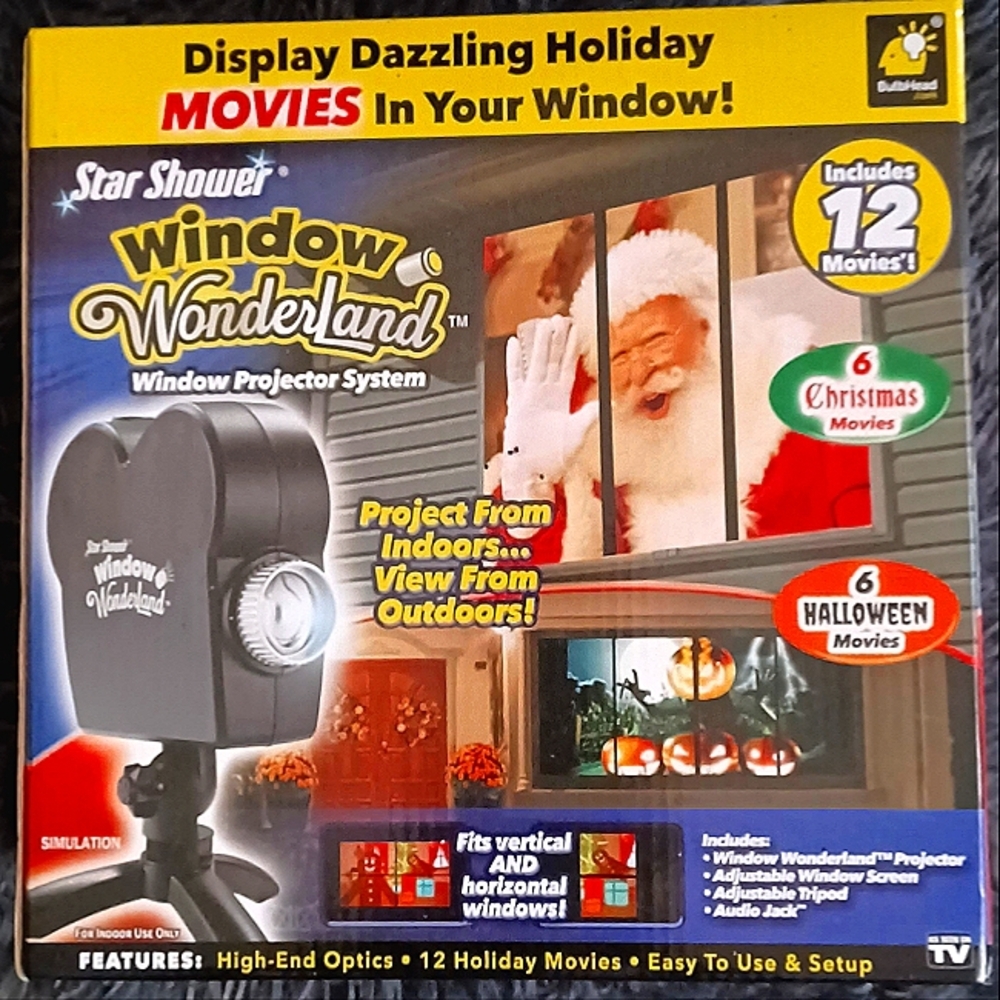 Star Shower Window Wonderland Holiday Projector Halloween Christmas Movie Scenes